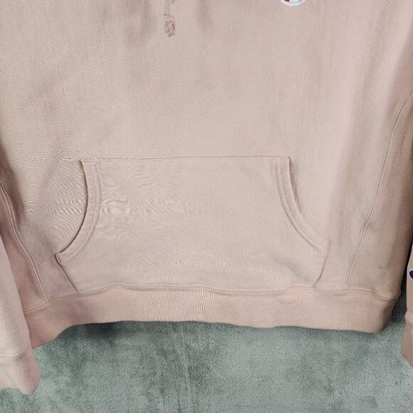 Womens Pink Champion Reverse Weave Pink Hoodie Sweatshirt Long Sleeve Size XXL - Picture 3 of 13